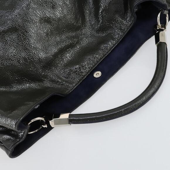 SAINT LAURENT Shoulder Bag Enamel Khaki Silver Auth bs31200 - Picture 6 of 16